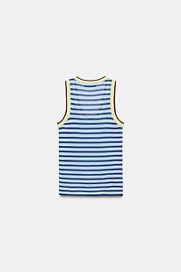 STRIPED KNIT TOP