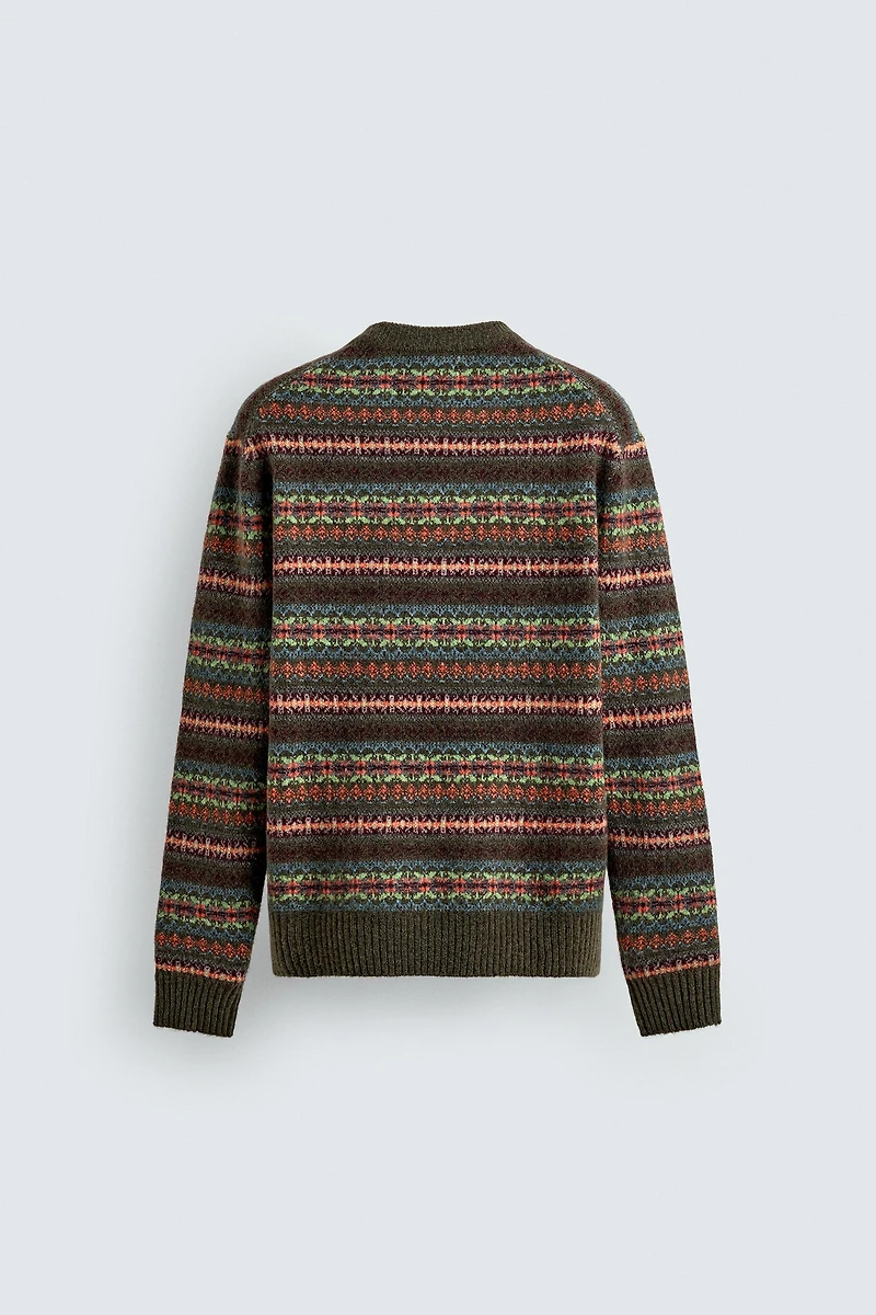 GEOMETRIC JACQUARD SWEATER