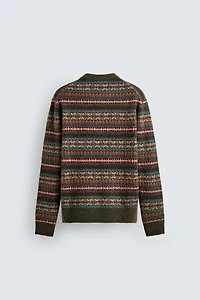 GEOMETRIC JACQUARD SWEATER