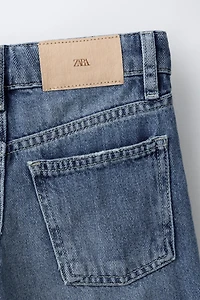 LONG RIPPED DENIM SHORTS
