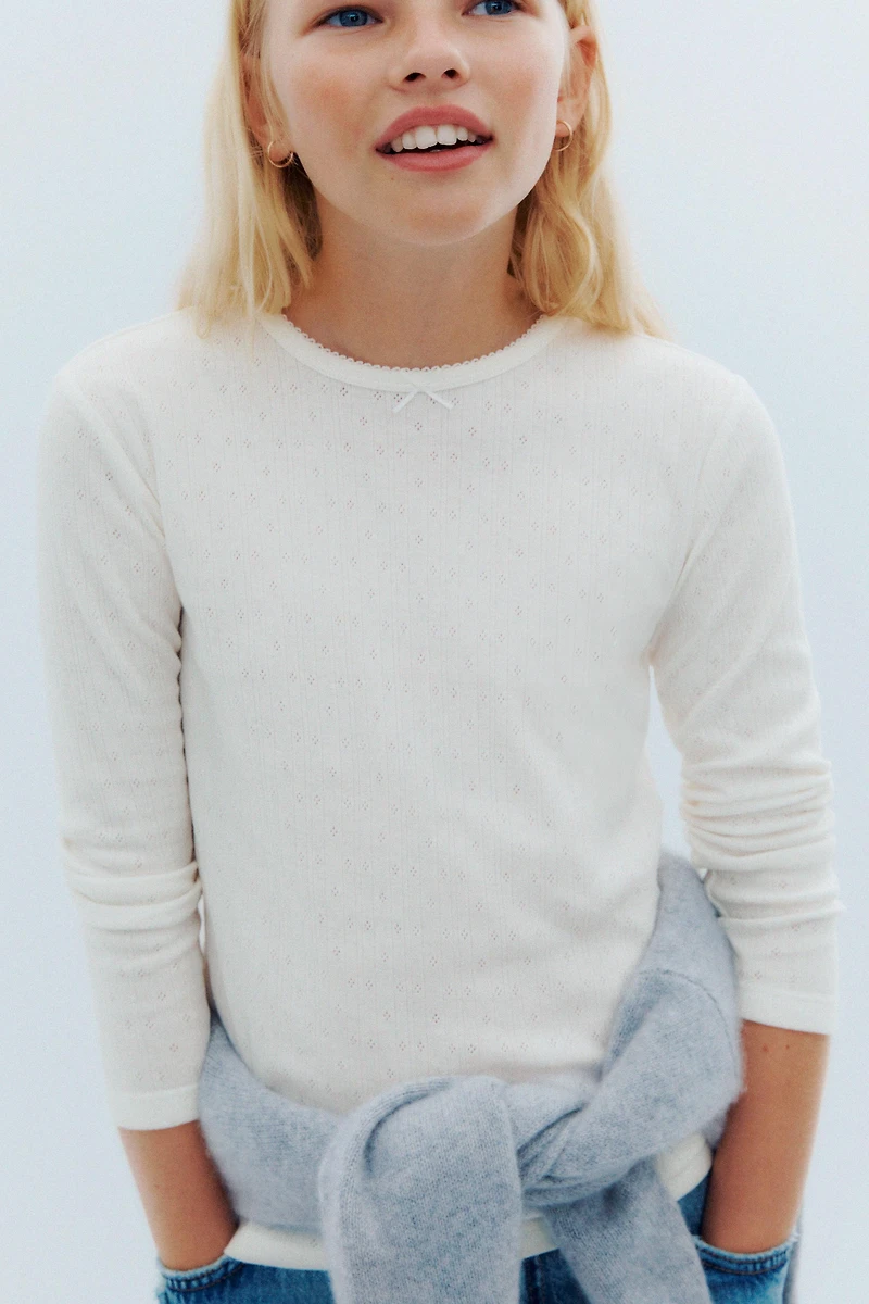 AGES 6-14 / TWO-PACK OF POINTELLE SHIRTS