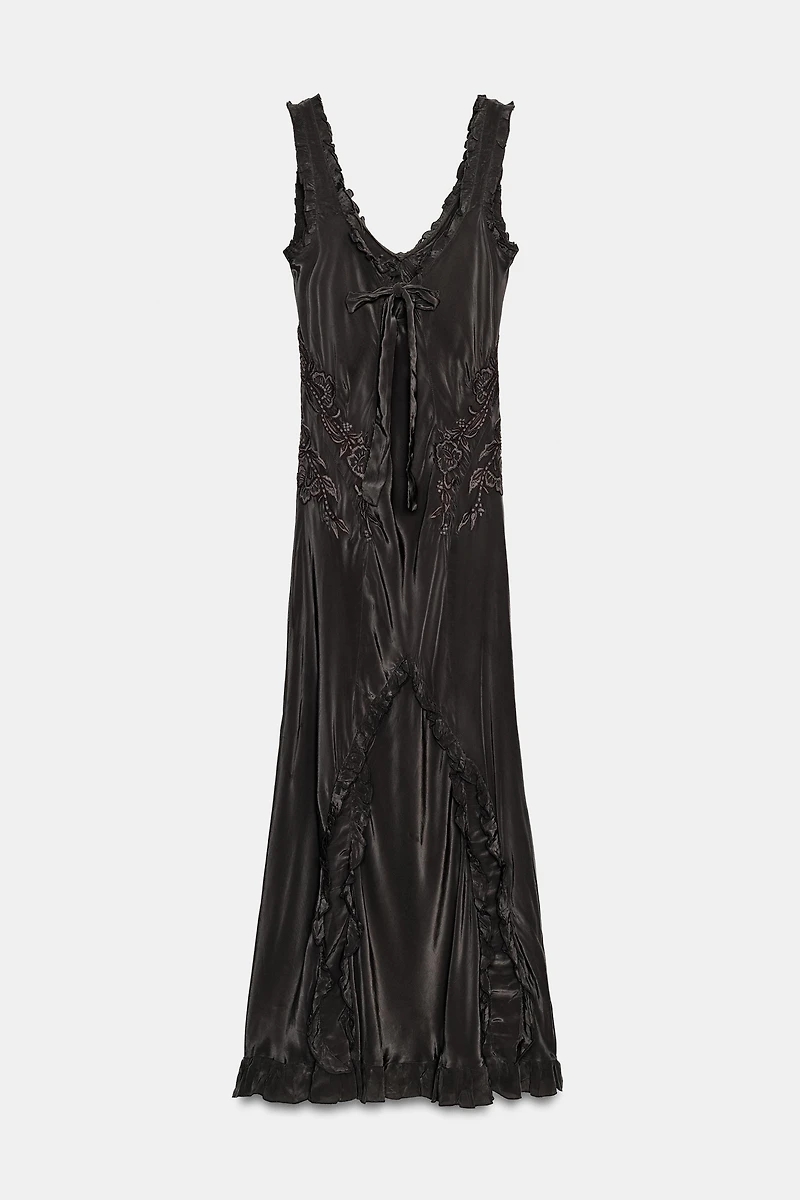 EMBROIDERED LONG DRESS ZW COLLECTION