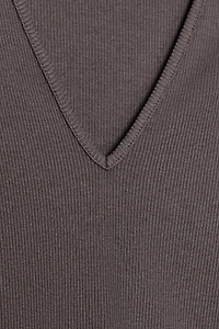 LONG SLEEVE RIBBED TOP