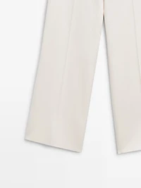 Pantalon large satin