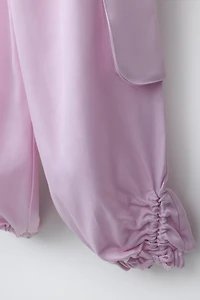 GATHERED BARREL PANTS