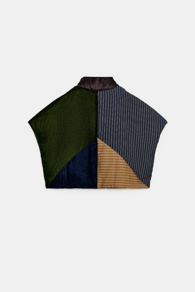 VESTE REMBOURRÉE BIMATIÈRE EN VELOURS