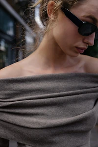 TOP EN MAILLE BUSTIER FRONCES