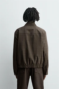 VESTE COURTE À CARREAUX