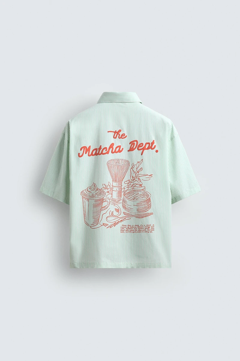 TEXT STRIPED SHIRT