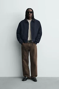 CROPPED FIT PADDED CLOTH JACKET