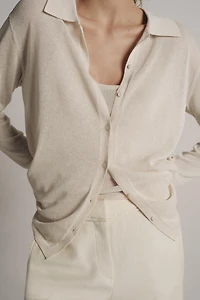 KNIT POLO JACKET WITH INTERIOR TOP