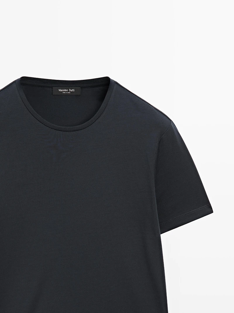 T-shirt à manches courtes en laine mélangée