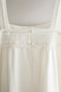 LACE AND PINTUCK NIGHTGOWN