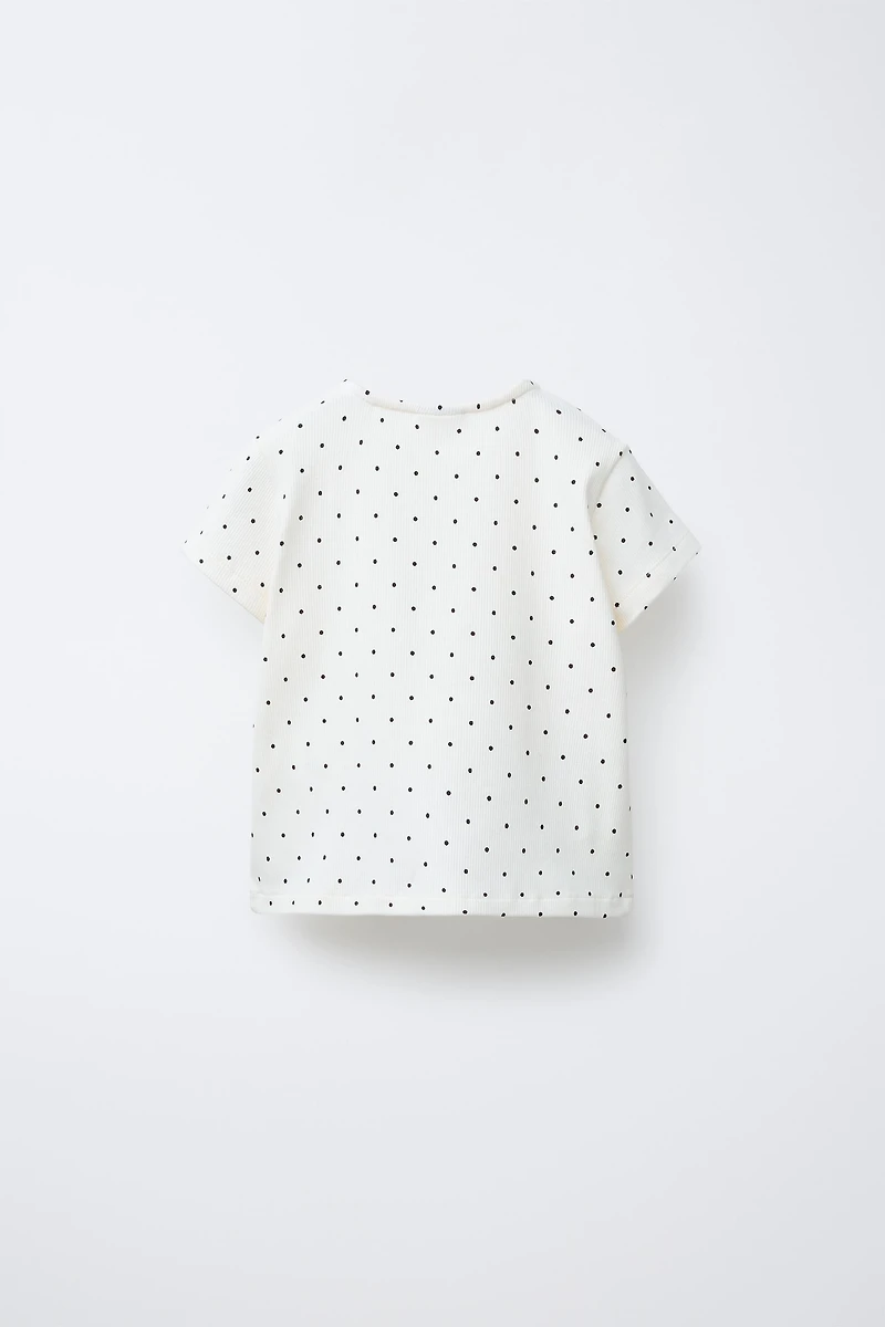 RIBBED T-SHIRT WITH BOWS