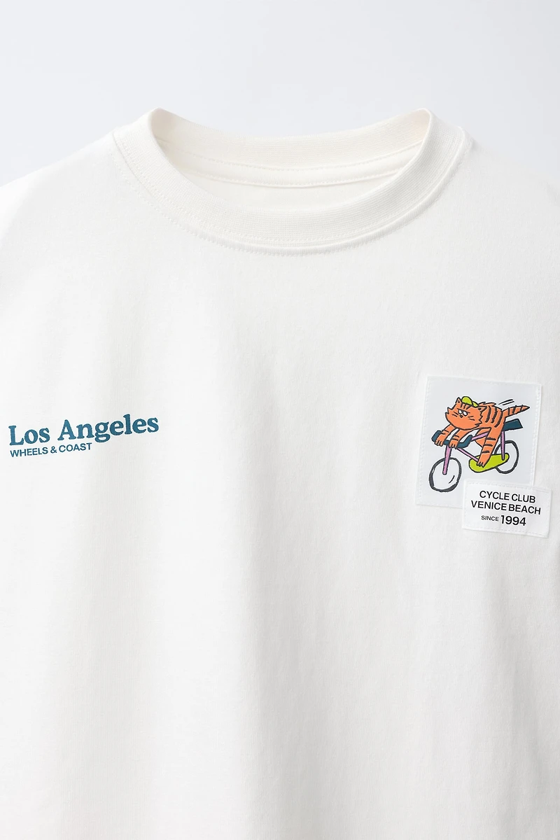 T-SHIRT À ÉTIQUETTE ANIMALIER