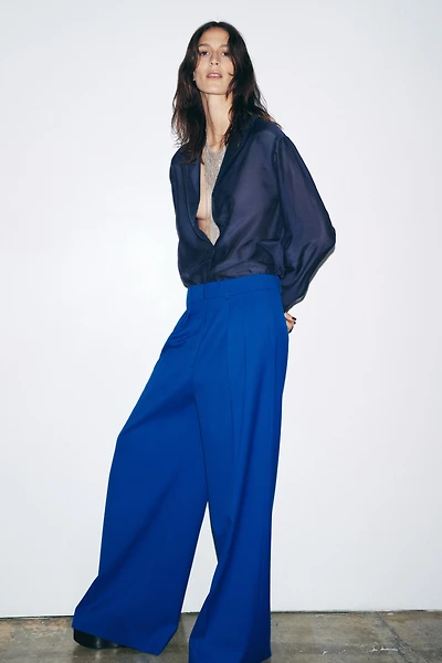 PANTALON LARGE À PINCES ZW COLLECTION