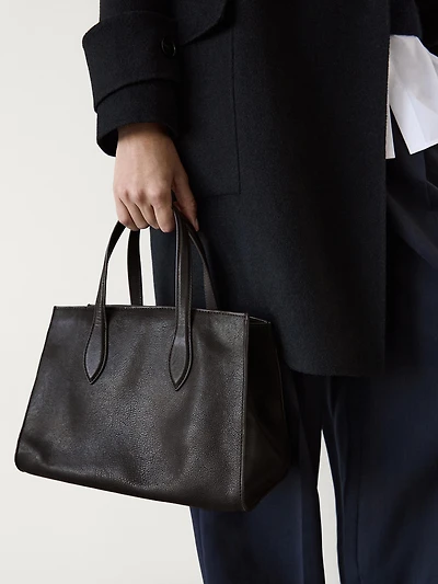 Tote bag MD ICON moyen format en cuir nappa