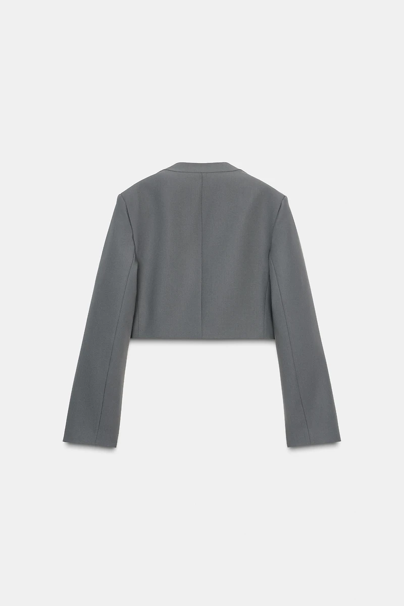 LAPEL-FREE CROPPED BLAZER