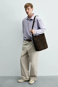 LEATHER SHOPPER BAG