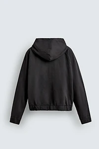 BOXY FIT HOODIE SWEATSHIRT