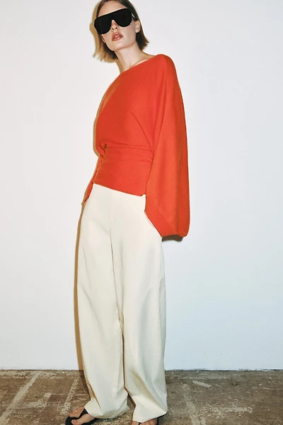 BATWING SLEEVE KNIT JUMPER