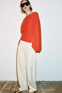 BATWING SLEEVE KNIT JUMPER