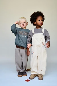 EMBROIDERED CORDUROY OVERALLS