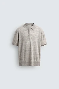 100% LINEN KNIT POLO SHIRT