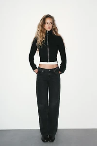 TRF LOW RISE WIDE LEG JEANS