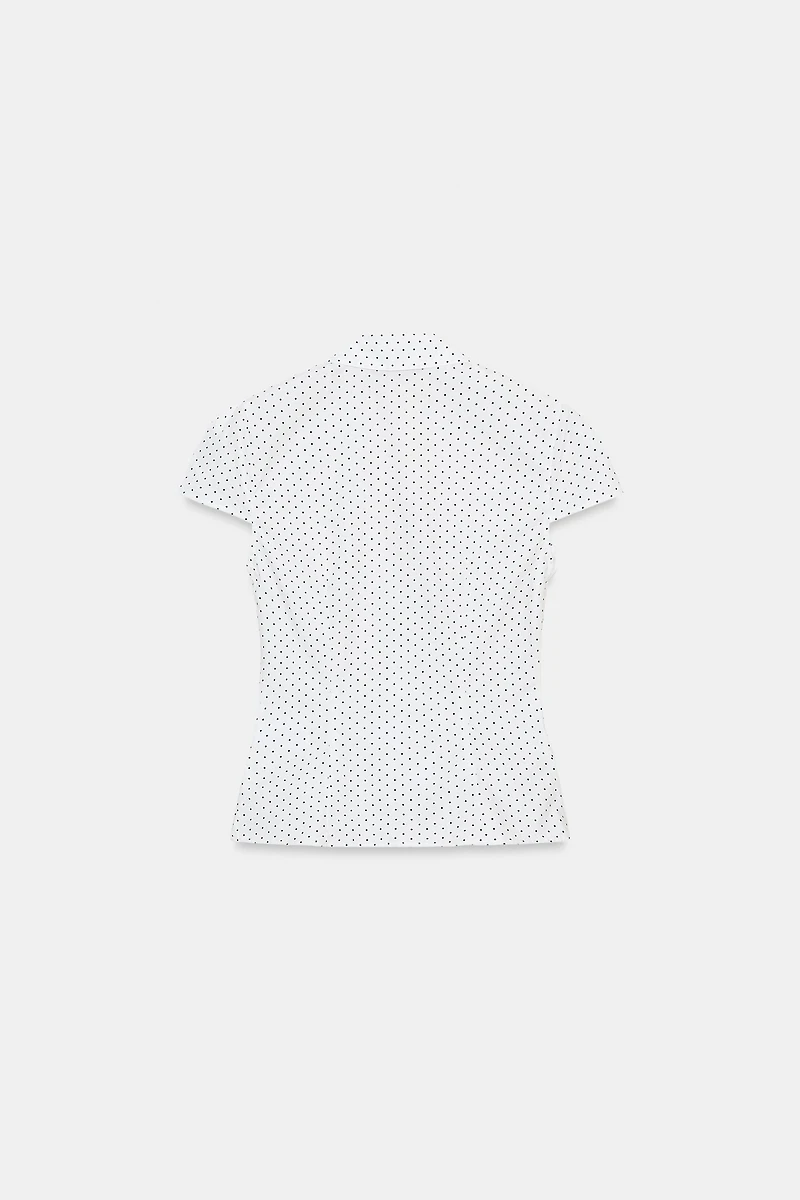 RUCHED POPLIN TOP
