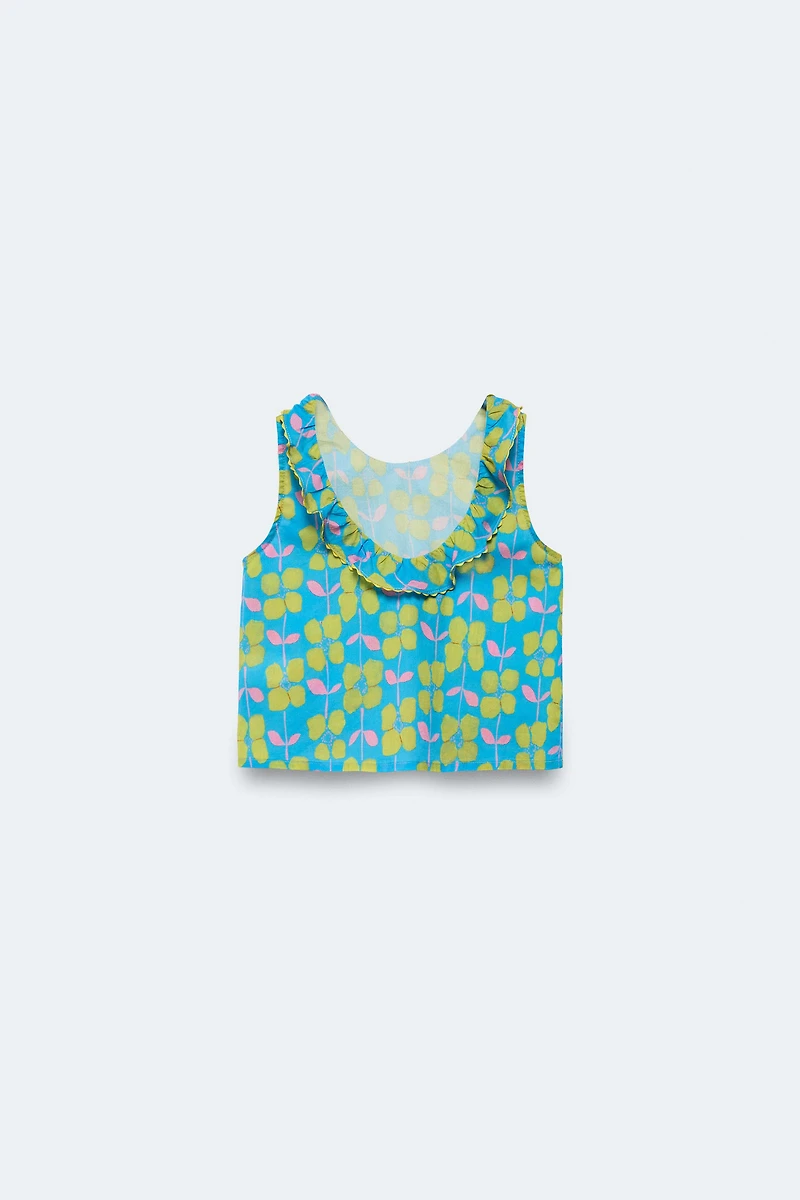 2-14 YEARS/ LIMITED EDITION FLORAL PRINT TOP