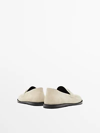 Split leather loafers