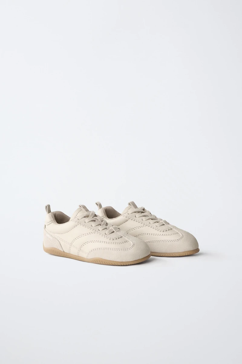 NEUTRAL LEATHER PLIMSOLLS