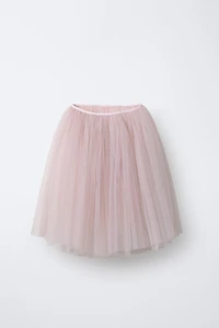 LONG MULTILAYERED TULLE SKIRT