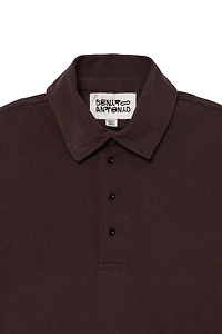 CROPPED FIT COTTON POLO SHIRT