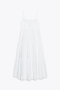 POPLIN PANEL MIDI DRESS