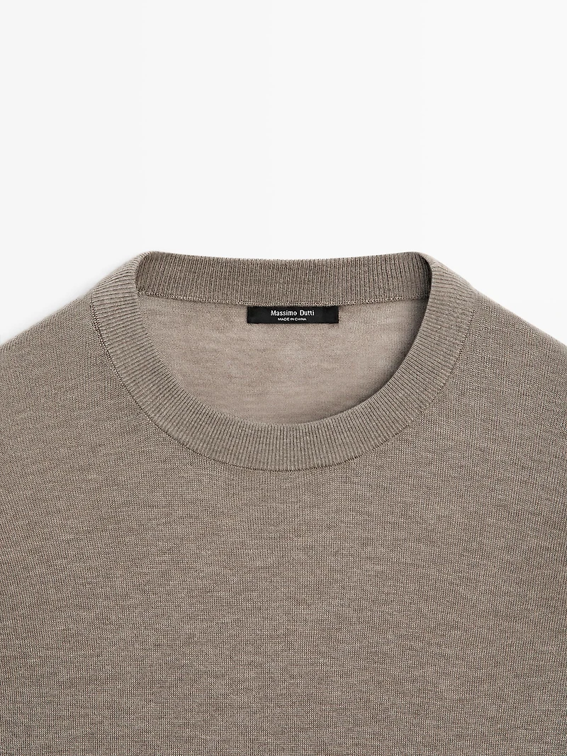 Oversize wool blend knit sweater
