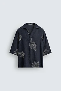 EMBROIDERED LEAF POLO SHIRT