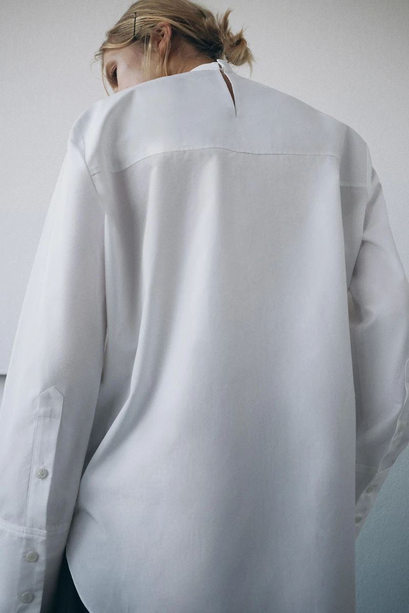 TIED POPLIN SHIRT ZW COLLECTION