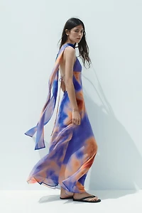 FOULARD PRINT LONG DRESS