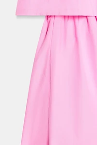 POPLIN TIE MIDI DRESS
