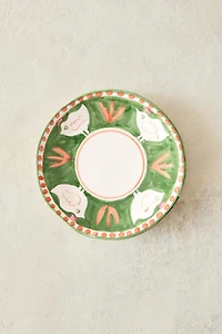 PAINTED CERAMIC DESSERT PLATE