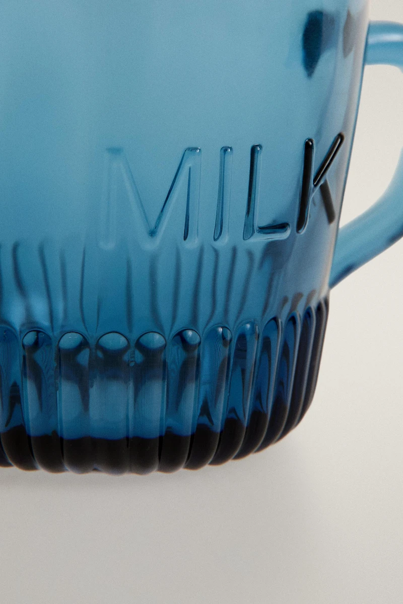 GLASS MILK PITCHER