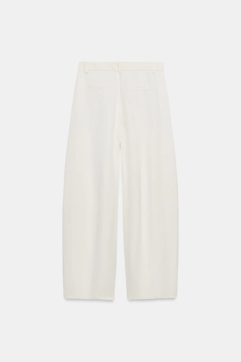 ZW COLLECTION LINEN BLEND BALLOON PANTS