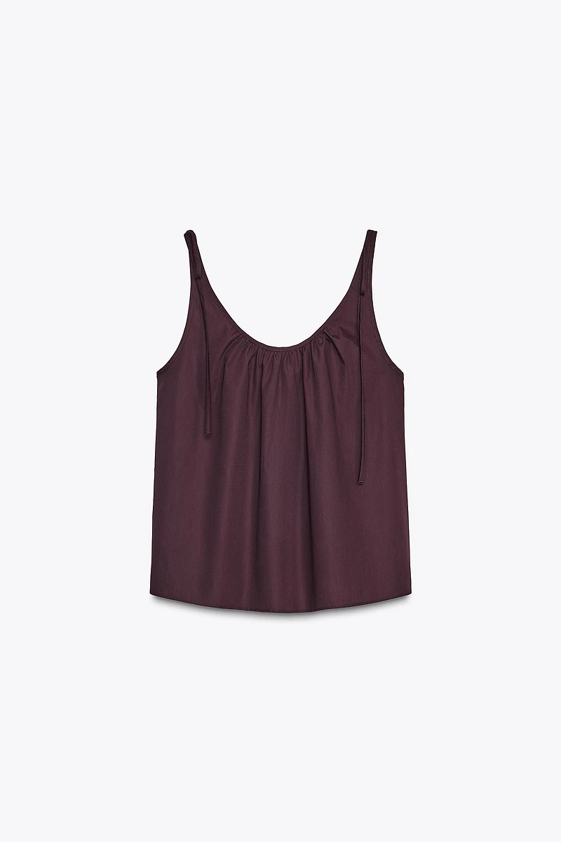 BOW POPLIN TOP
