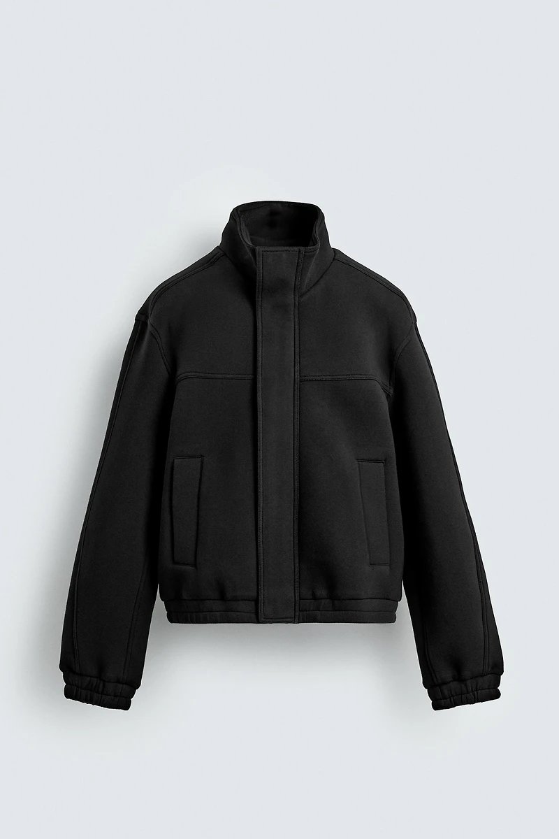 BOXY FIT NEOPRENE EFFECT JACKET
