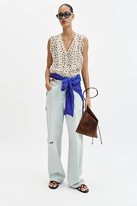POLKA DOT PRINT BLOUSE