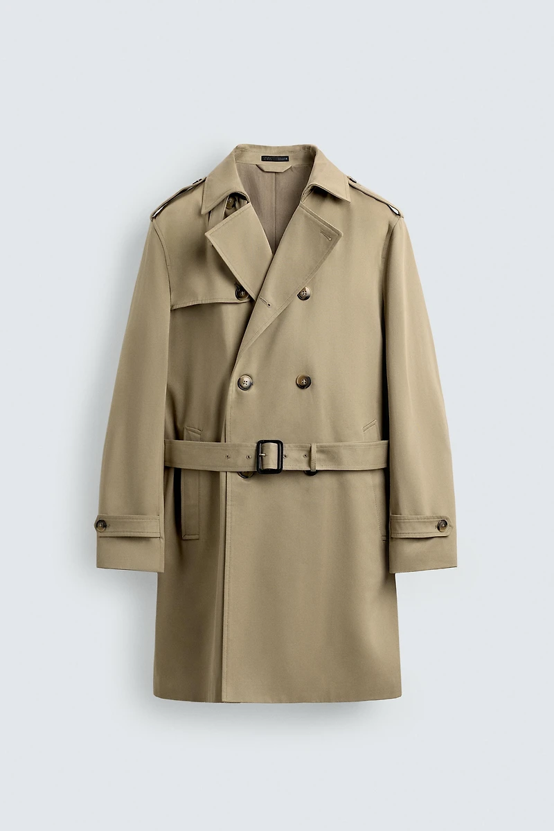 REGULAR FIT DOUBLE BREASTED TRENCH COAT