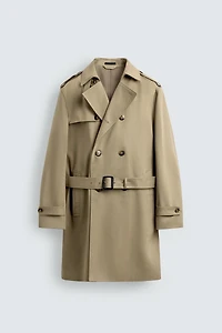 REGULAR FIT DOUBLE BREASTED TRENCH COAT