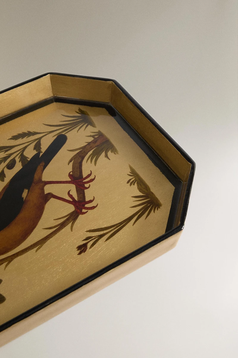 GOLD LACQUERED DECORATIVE TRAY | MARISA BERENSON